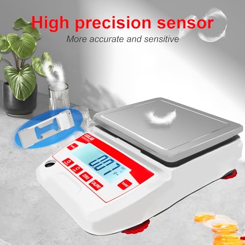 UXILAII SCIENTIFIC Lab Scale 5000g x 0.01g High Precision Electronic Analytical Balance 0.01g Accuracy Laboratory Balance ...