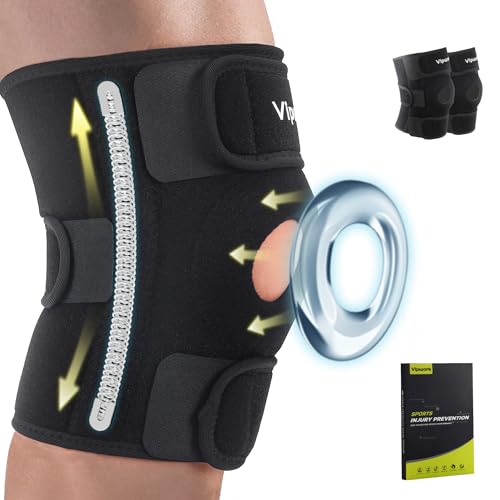 VIPWORK Knee Brace for Women and Men – Compression Knee Sleeve for Meniscus Tear, ACL, Arthritis Pain Relief, Knee Pain Su...