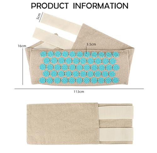 Waist Acupressure Massage Belt, Flower Shaped Acupuncture Mat Strap, Adjustable Wrap Around Lumbar Cushion Support Pillow ...