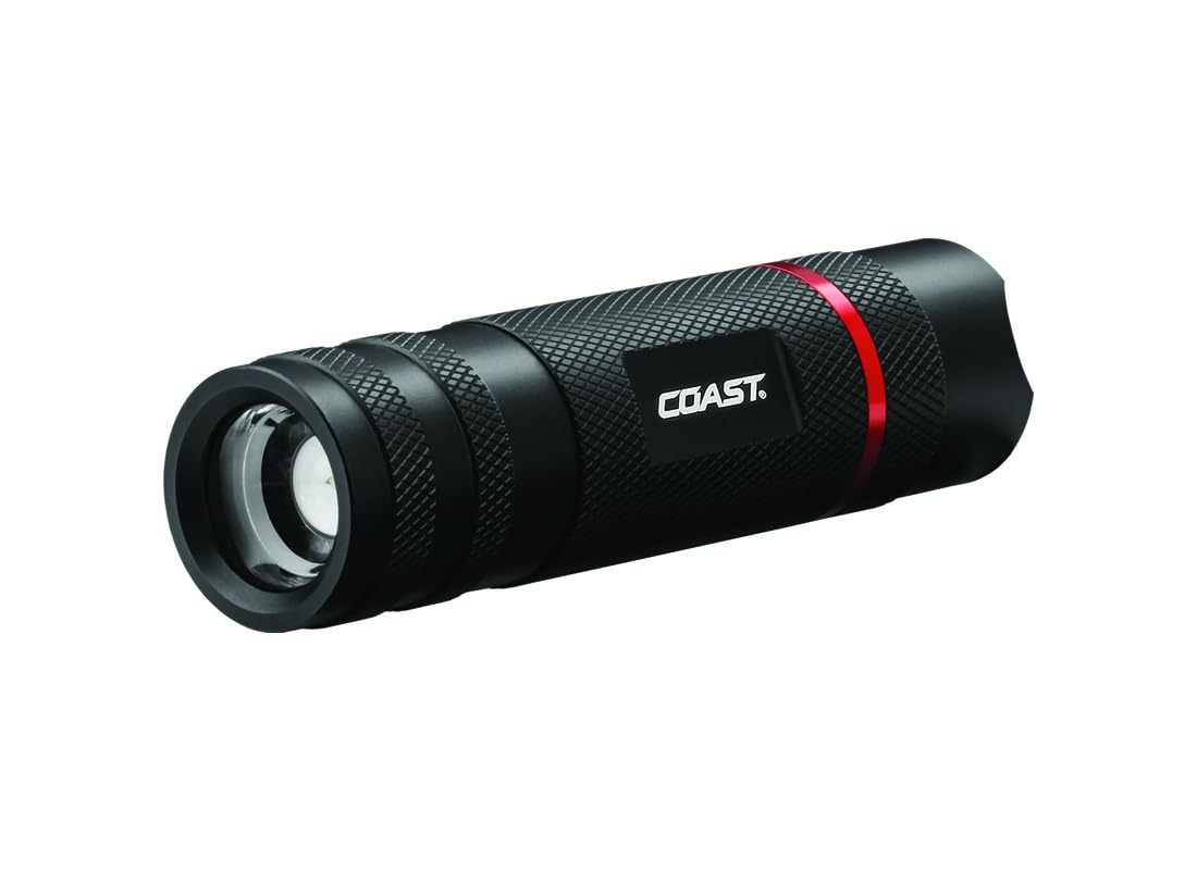 Coast G29 370 Lumen Led Flashlight, Black Aluminum, Model 21664, Batteries Included
