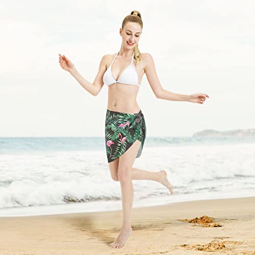Rainbow Love Women Short Sarong Beach Wrap Sheer Bikini Chiffon Swimsuit Cover Up Skirt For Swimwear
