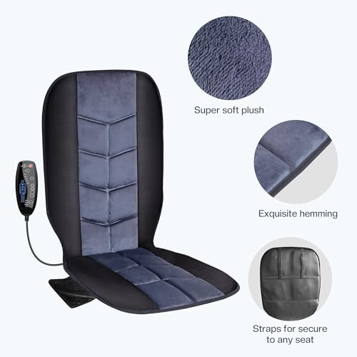 CILI Massage Chair Pad,Back Massager with Heat,Massage Seat Cushion with 10 Vibration Motors,30-60-90 Minutes Heating Opti...