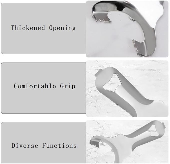 2 Pack Mason Jar Opener for Canning Lids, Stainless Steel Multifunctional Jar Lid Opener for Sealed Lids