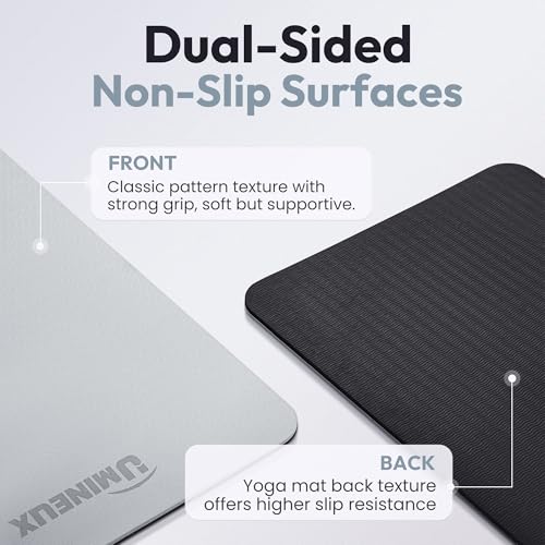 UMINEUX Extra Thick Yoga Mat, 10MM (2/5") Yoga Mat Non Slip, POE Yoga Mats for Women Men, 72"x24", Great for Workout, Yog...