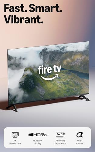 Amazon Fire TV 50" 4-Series (newest model), 4K Ultra HD smart TV with Alexa Remote, HDR10+, fast processor, Dolby Audio, A...