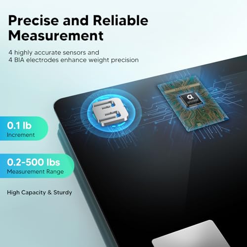 Arboleaf Smart Scale with BMI, Body Fat, Muscle Mass, 14 Composition Metrics, Large LED Display, Digital Bathroom Scale fo...
