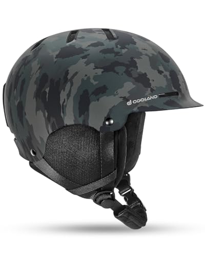Odoland Adult Ski Helmet for Men & Women - Snowboard Helmet with Adjustable Dial Fit System, ASTM Safety Certified, Goggle...