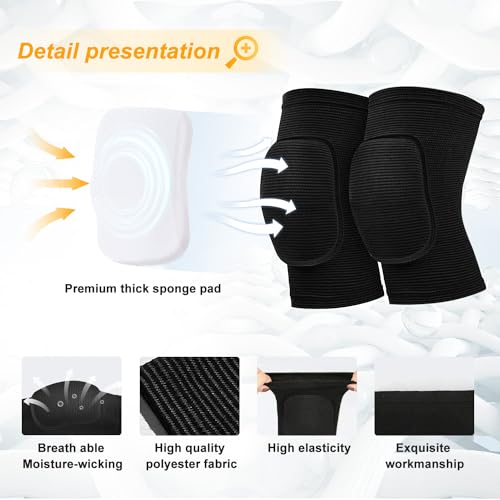 YICYC Volleyball Knee Pads for Dancers, Soft Breathable Knee Pads for Men Women Kids Knees Protective, Knee Brace for Voll...