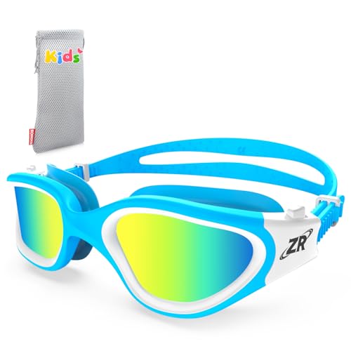 ZIONOR Kids Swim Goggles, G1 MINI UV Protection Anti-Fog Polarized Swimming Goggles for Age 6-14