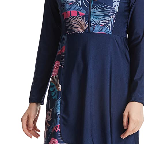 Women Muslim Burkini Swimsuits Modest Swimwear Islamic Long Sleeve Full Cover Hijab Top Swim Pants Sets Bathing Suits