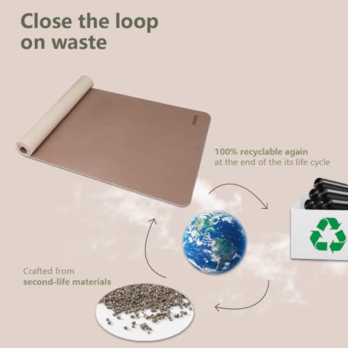 Wide Yoga Mat-80cm Non Slip Extra Thick 1/3'' Fitness Exercise Mat TPE Material High Resiliency Hot Yoga Mats(72“L x 32"W)...