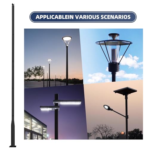 Xhmeishan Street Light Pole 20Ft, Street Light Poles for Outdoor Lighting,Solar Pole Accessory for Street, Suitable for Ba...