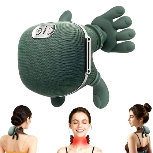 DrVibro Neck Massager, Shiatsu Neck and Back Massager with Heat, 4D Kneading Simulated Human Hand Design Electric Deep Tis...
