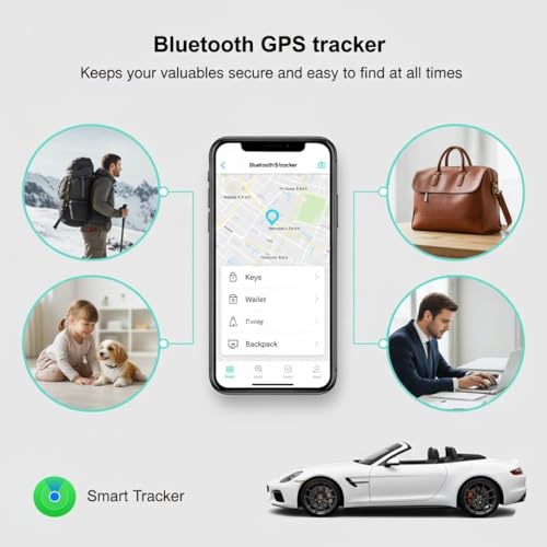No Subscription GPS Tracker for Vehicles Work with Find My (iOS Only) Real Time Global No Monthly Fee Mini Hidden Car Trac...