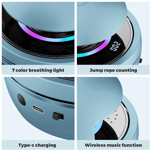 Music Jump Rope Machine Smart Skipping Rope Machine with LED Counter and Speaker, Intelligent Automatic Electric Rope Skip...