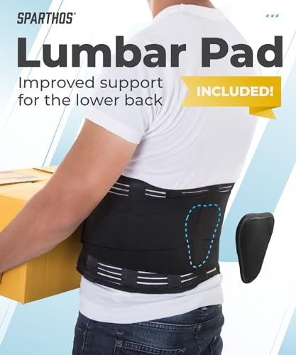 Sparthos Back Brace for Lower Back Pain - Immediate Relief from Sciatica, Herniated Disc, Scoliosis - Breathable + Lumbar ...