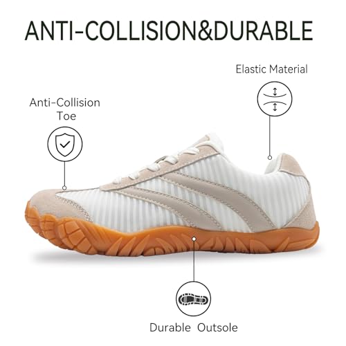 Barefoot Shoes Women Casual Sneakers,Wide Toe Box Shoes Women Zero Drop Barefoot Shoe Men,Minimalist Trail Running Shoe,No...