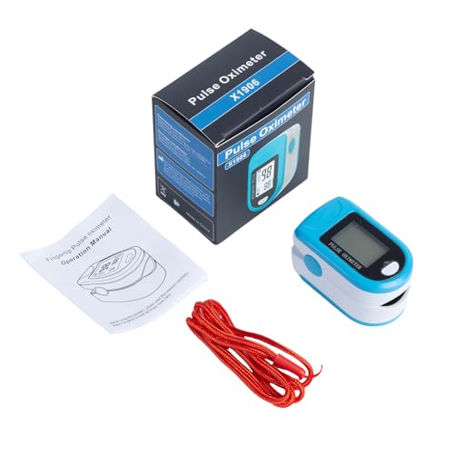 LCJ Fingertip Pulse Oximeter Blood Oxygen Saturation Monitor Pulse Ox Heart Rate and Fast Spo2 Reading Oxygen Meter with L...