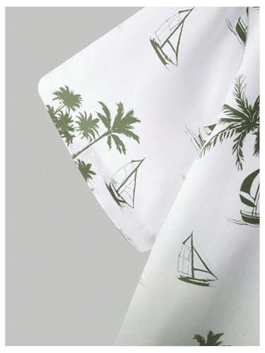 SOLY HUX Men's 2 Piece Outfits Button Down Short Sleeve Hawaiian Shirt and Shorts Set Summer Beach Vacation Clothes