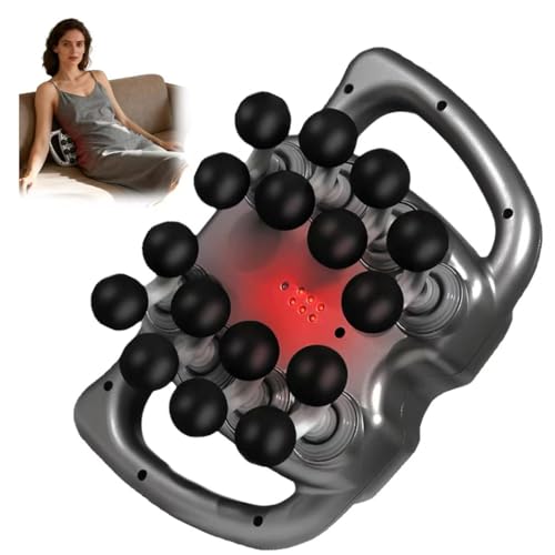 16-Drive 8-Head Massage Gun Set, Deep Tissue Percussion Massager with 16 Massages Heads, Red Light Therapy, Quiet Muscle M...