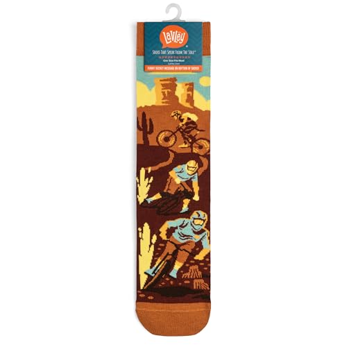 Lavley Bike Socks - Gifts for cyclists and mountain bikers - Fun holiday or birthday gift - Great stocking stuffer