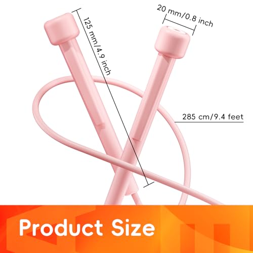 5 Pack Adjustable Jump Rope for Fitness and Exercise,Lightweight PVC Skipping Rope for Men,Women and Kids-Tangle-Free for ...