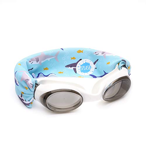 Splash Place KIDS SWIM GOGGLES with Fabric Strap | Tangle-Free Swimming Goggles for Kids
