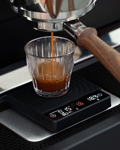 KNODOS Smart Coffee Scale – Easy Use Digital Espresso Scale with Timer, Auto Tare & Flow Rate Indicator – Compact Recharge...