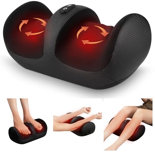 Nekteck Foot Massager with Heat & Foot Roller, Shiatsu Calf Leg Massager for Circulation and Neuropathy Pain Relief for Fe...