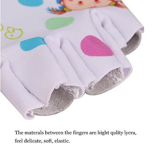 Kids Half Finger Gymnastics Gloves for Age 1-9 Boys Girls Climbing Biking Good Grip Control Gloves for Gymnastics Balance ...