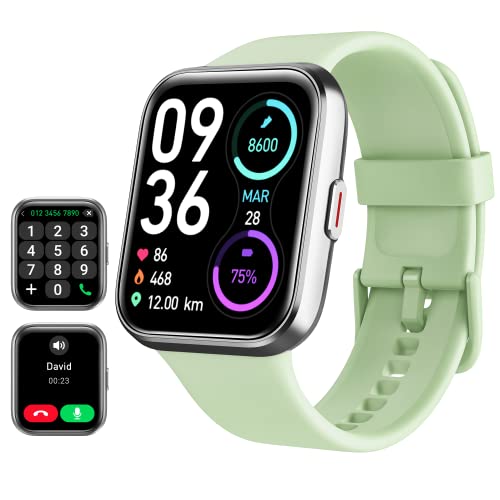 Tensky Smart Watch for Men Women(Call Receive/Dial), Alexa Built-in, 1.8" Touch Screen Fitness Tracker with Heart Rate Sle...