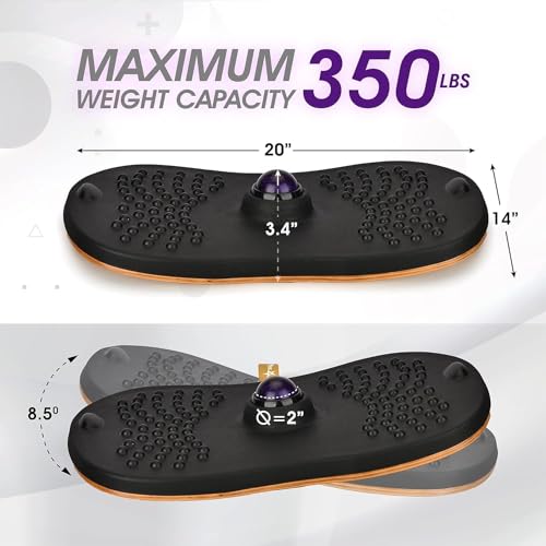 Yes4All Wobble Balance Board for Standing Desk/Anti-Fatigue Office Foam Pad - Standing Desk Mats, Rocker Board, Office Acc...