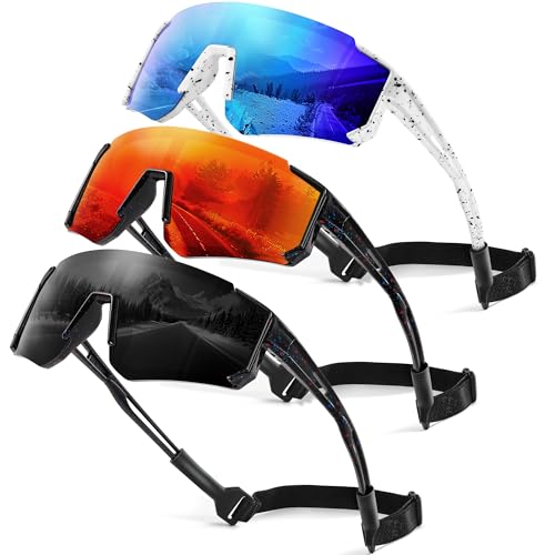 TURBOPEP 3 Pack Kids Polarized Sunglasses - Youth Baseball Sunglasses for Boys Girls Age 3-12 Sports UV Protection Goggles