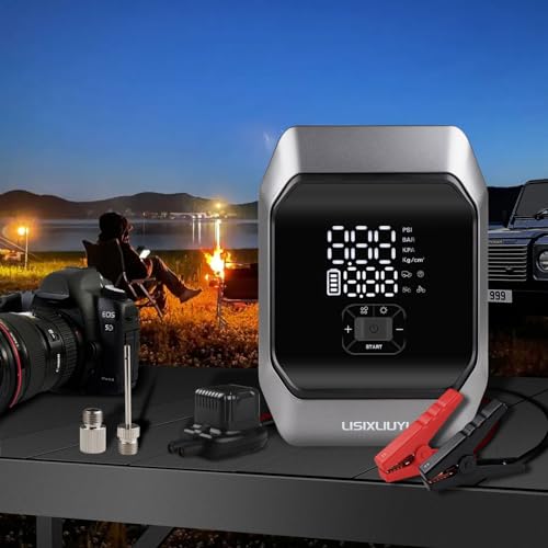 LISIXLIUYI Car Jump Starter with Air Compressor (3.5L Gas / 4.0L Diesel) 12V Auto Battery Booster Pack Jump Box 1000A Peak...