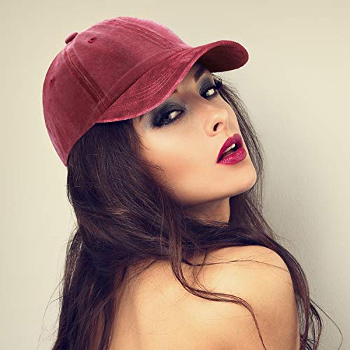 5 Pieces Unisex Cotton Vintage Baseball Cap Low Profile Unstructured Baseball Hat Washed Distressed Twill Adjustable Dad Hat