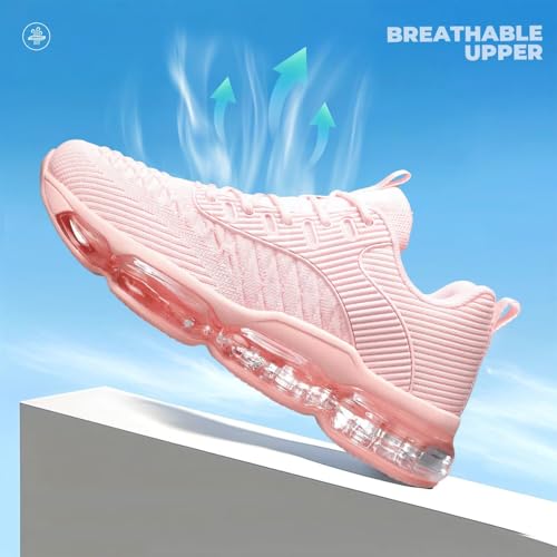 Luogoks Womens Walking Running Shoes Air Cushion Basketball Sneakers Fashion Tennis Breathable Sport Gym Fitness Cross Tra...