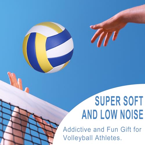 WIFOCU 8 Pack Official Size 5 Volleyballs, Premium Microfiber Composite Leather for Soft Touch, Indoor Outdoor Volleyballs...