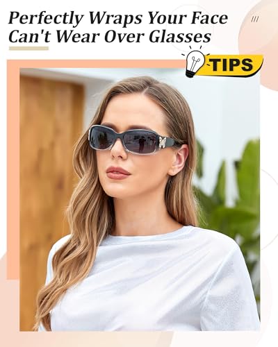 LVIOE Polarized Sunglasses for Women, Fashion Butterfly Decoration Driving Fishing-99.99% UV Protection
