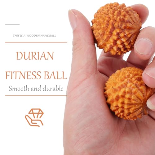 LALAFINA 2Pcs Wooden Baoding Balls Chinese Hand Exercise Massage Balls Health Cypress Meditation Tools for Hand Exercise