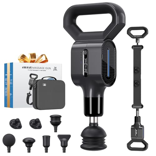 BOB AND BRAD Massage Gun with Massage Strap for Hard to Reach - Dual-Mode Percussion & Compression Massager for Muscle Rec...