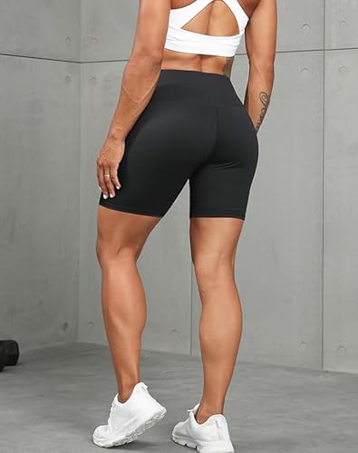 TELALEO 5 Pack 3"/5" Womens Volleyball Shorts Spandex Compression Shorts Workout Performance High Waist Yoga Biker Shorts