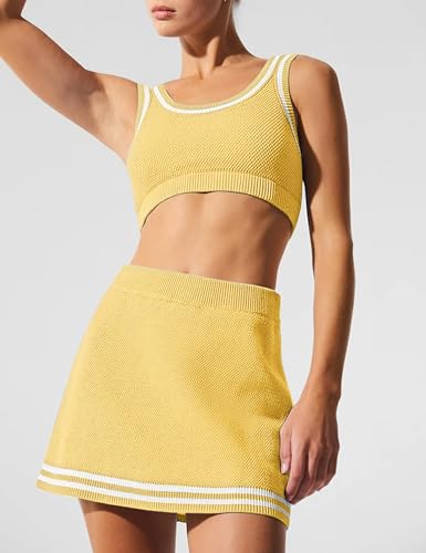 TQD 2 Piece Workout Sets for Women Tennis Mini Skirt Set with Shorts Tank Top and Short Athletic Summer Outfits Trendy 2026