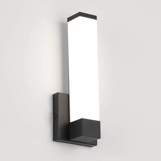 7Degobii Dimmable Wall Lights for Bedroom Modern Black Indoor LED Hallway Sconces Corner Light 12 Inch Height 12W 4000K Bedside