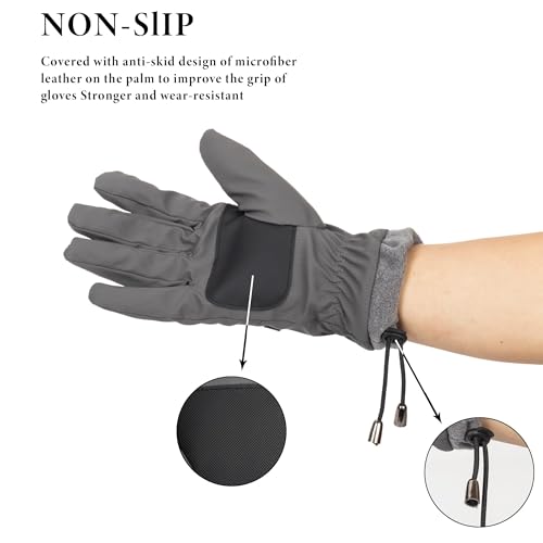 Eohak Men and Women Ski Gloves Winter Cold Weather Gloves Touchscreen Warm Waterproof Gloves for Cycling, Running, Drivin...