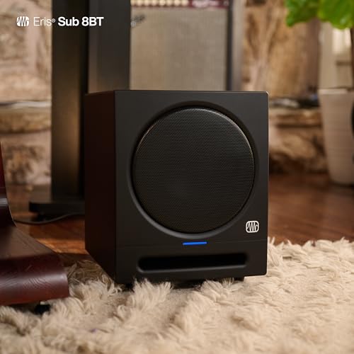 PreSonus Eris Sub 8BT — 8" Inch Powered Subwoofer, Powered Sub, Active Subwoofer, Wireless, Bluetooth, Home Audio, Bass Sp...