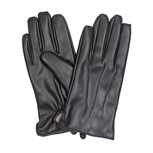 Brandilo Chill-Defying PU Leather Gloves For Men - Mens Winter Gloves Perfect Gloves for Cold Weather Cashmere Mens Leathe...