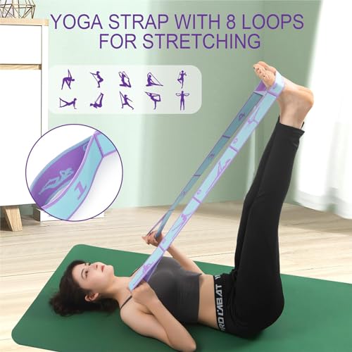 Yoga Straps for Stretching Strap Elastic for Physical Therapy Dance Yoga Pilates Gymnastics Exercise Flexible Pilates Stre...