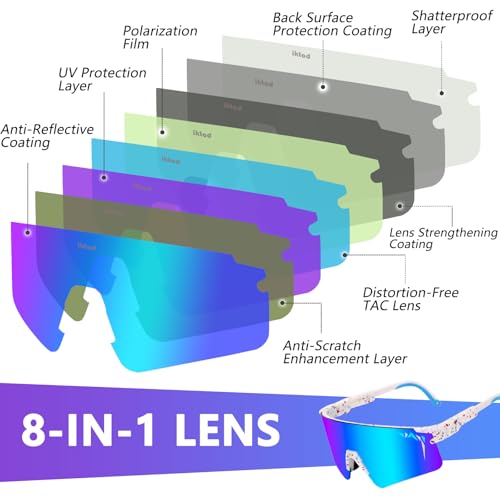 IKTOD Sports Sunglasses Men Women Anti-UV Baseball Sunglasses Youth Cycling Running Softball Goggles