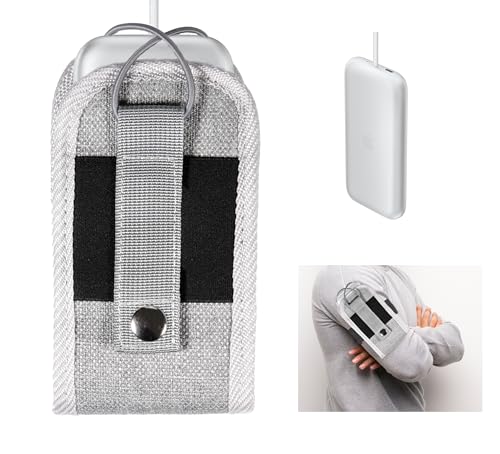 Wearable Pouch for Apple Vision pro Battery Pack, Wearable Holder, Armband Pouch(Tweed Gray)