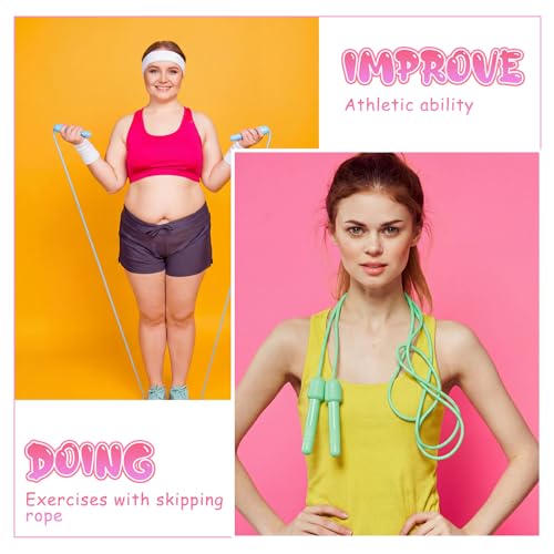 Aoriher Jump Rope 8.2 Feet Adjustable Fitness Skipping Jump Rope with Plastic Handles for Outdoor Exercise Sport Party Equ...